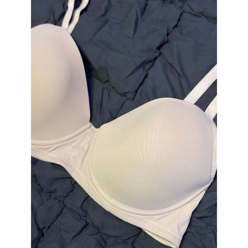 Beige Lightly Lined T‎ Shirt Underwire Bra, Size 38D
